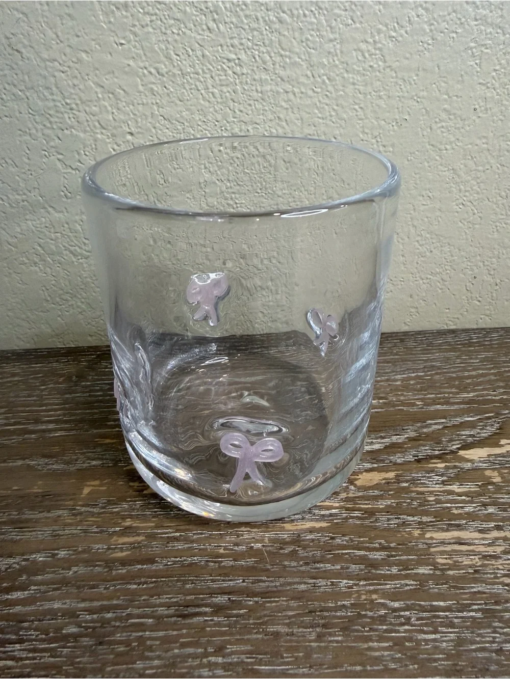 New Madison Home 16 fl oz Icon Glass Tumbler Pink Bows